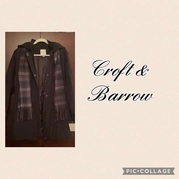 Winter coat with scarf by Croft & Barrow. - Picture 2 of 11